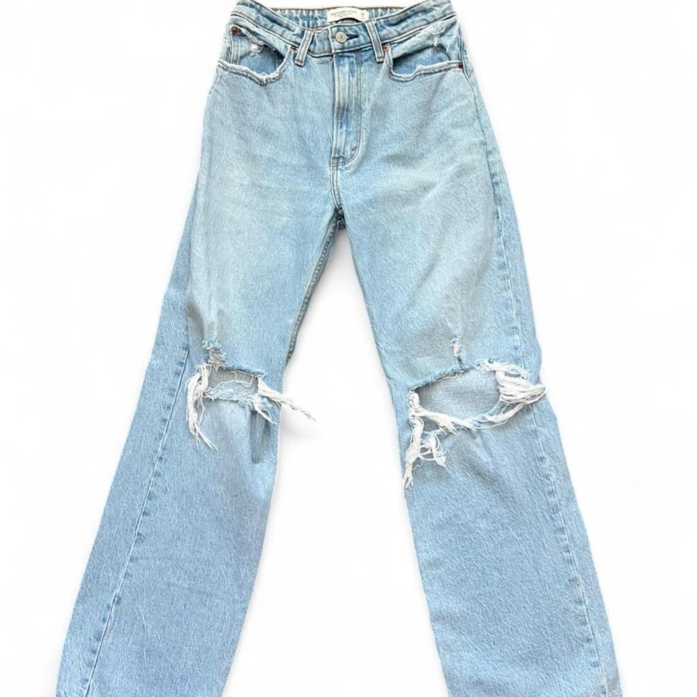 Abercrombie & Fitch Light Blue Boyfriend Jeans
